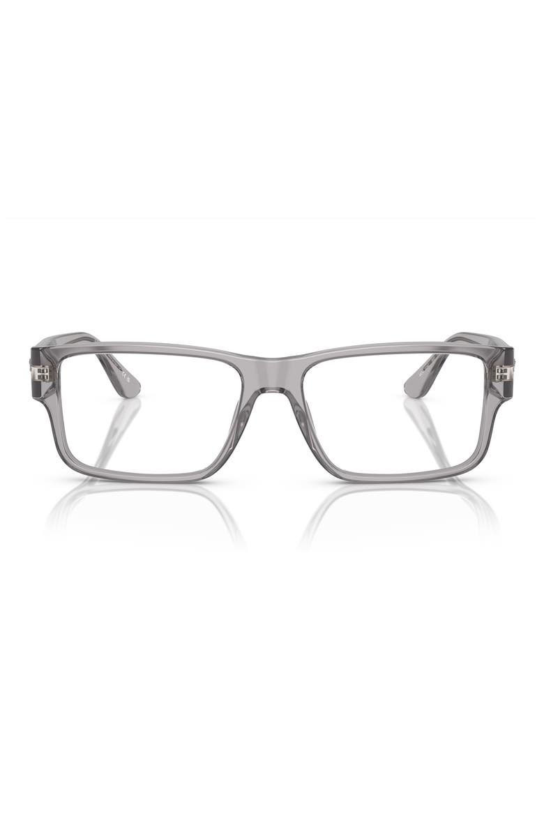 55mm Rectangle Optical Glasses, Main, color, GREY