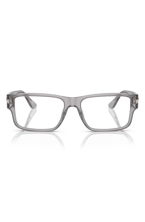 Versace Geometrically Framed Flat Mirror In Grey