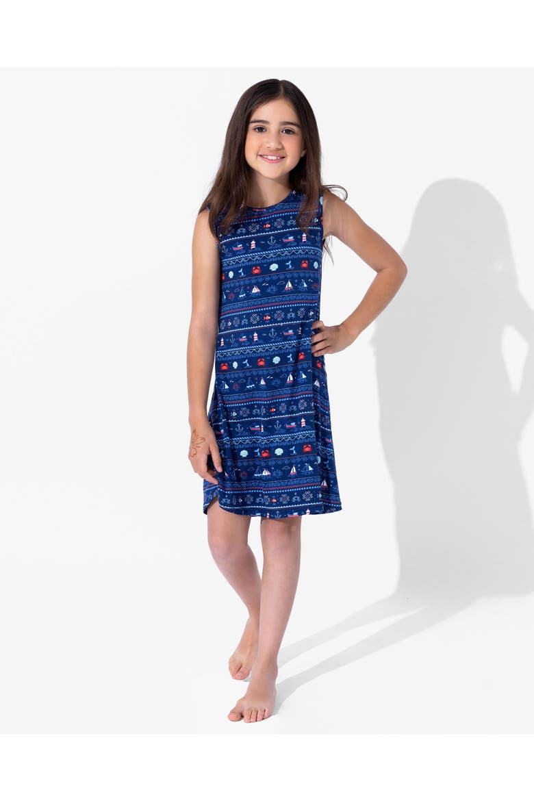 Kids' Sail Away Fair Isle Sleeveless Dress, Alternate, color, Sail Away Fair Isle