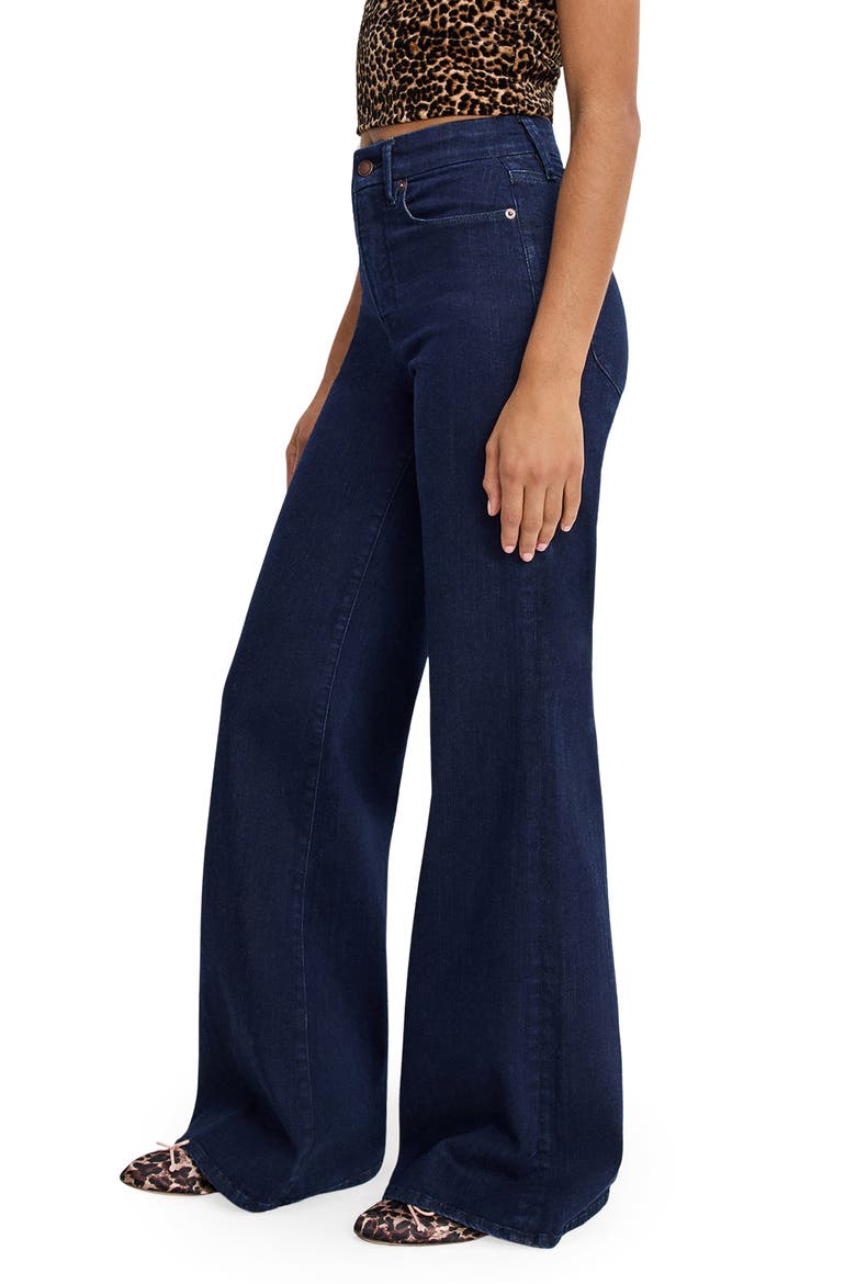 Good Waist High Waist Wide Leg Palazzo Jeans, Alternate, color, INDIGO1153