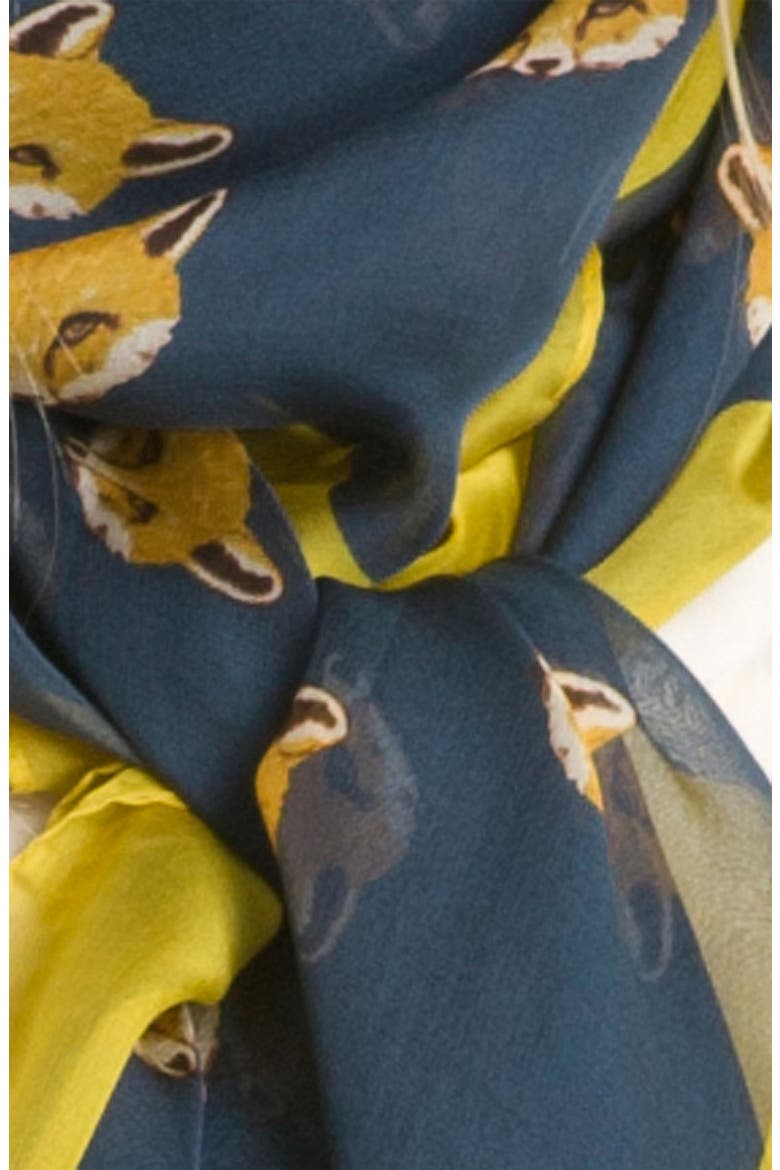'Foxy' Silk Chiffon Scarf, Alternate, color, TIMBERWOLF MULTI