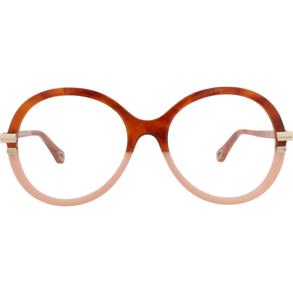 Chloé 54mm Round Optical Glasses In Brown