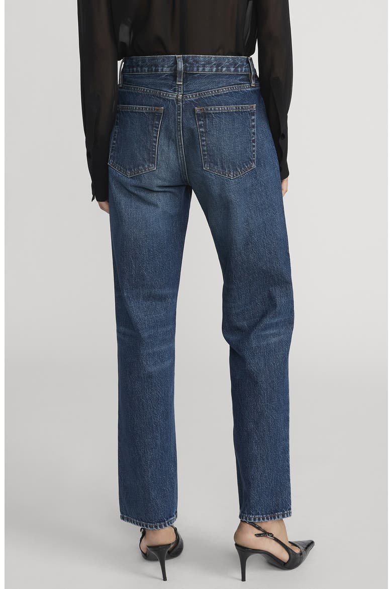 The Hang High Waist Ankle Straight Leg Jeans, Alternate, color, SAIL