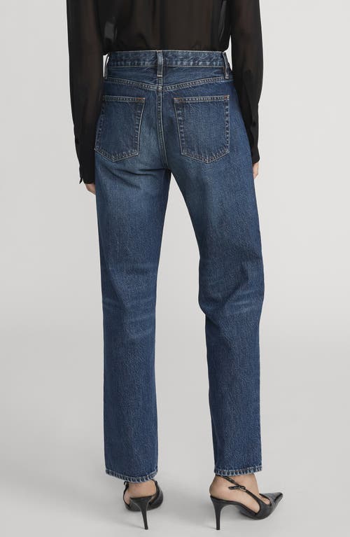 Frame The Hang High Waist Ankle Straight Leg Jeans In Blue