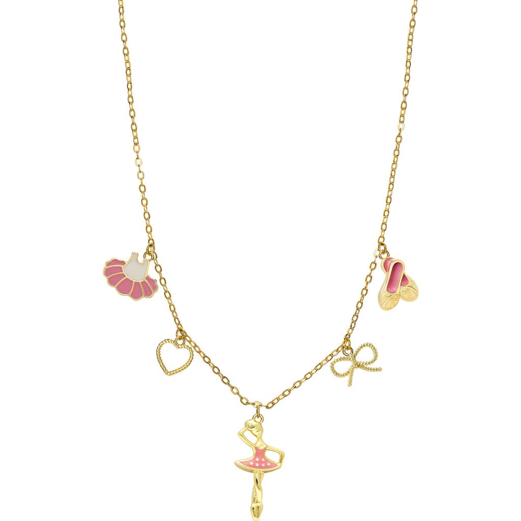 Lily Nily Kids' Ballet Enamel Charm Necklace In Gold