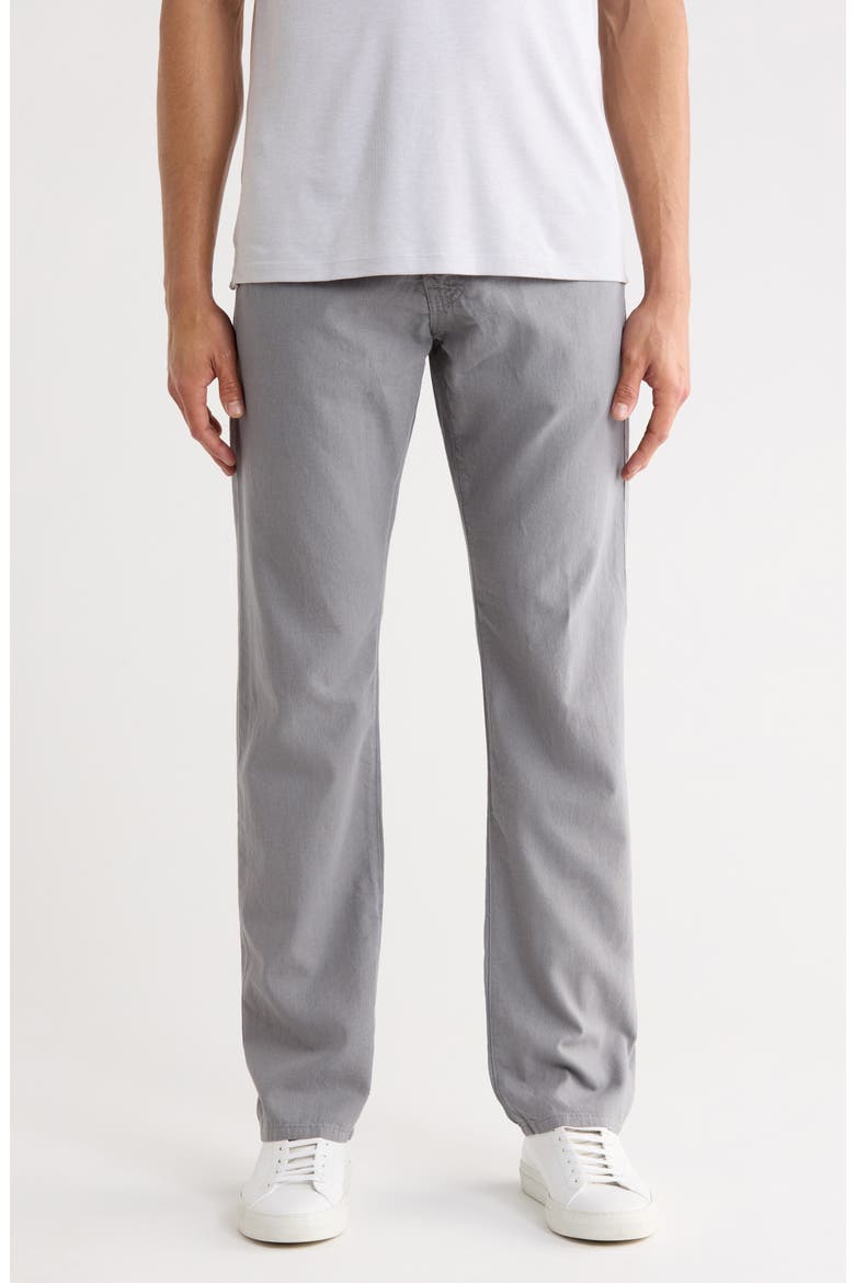 Graduate Slim Straight Leg Linen Blend Pants, Main, color, FOG BEACON