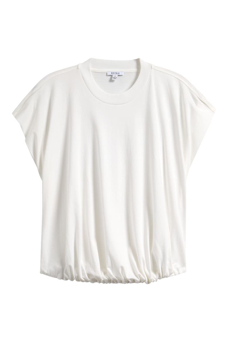 Millie Bubble Hem Top, Alternate, color, LE BLANC