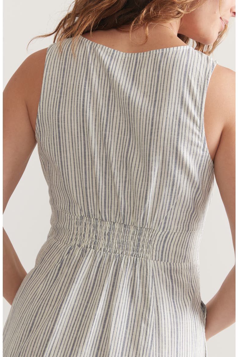 Camila Stripe Sleeveless Hemp Blend Maxi Dress, Alternate, color, DENIM/ WHITE STRIPE
