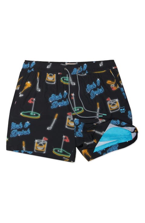 Sink & Drink Happy Hour 7-Inch Swim Trunks