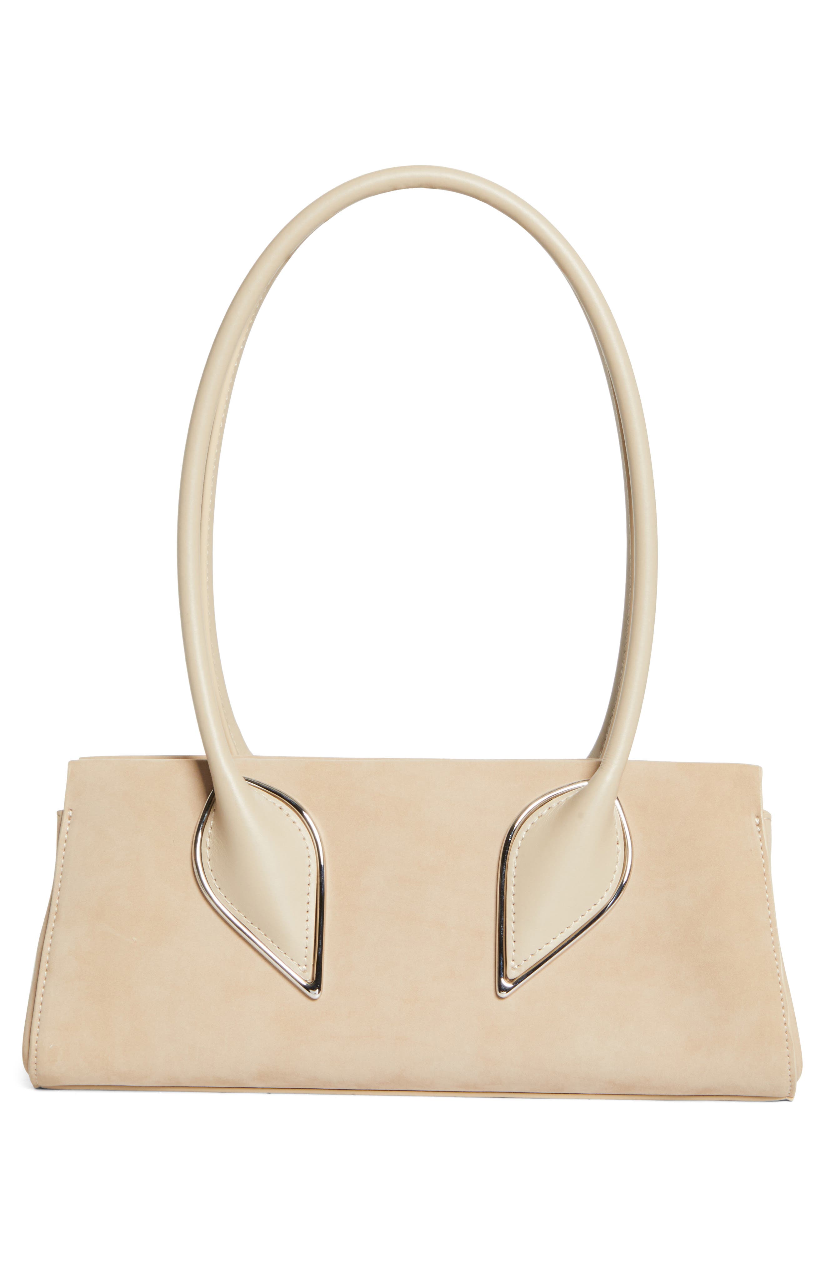 Christian Louboutin Medium Baguette Nubuck Leather Shoulder Bag, Alternate, color, F702 Saharienne
