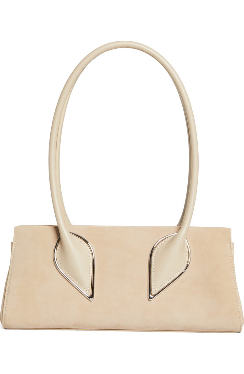 Christian Louboutin Medium Baguette Nubuck Leather Shoulder Bag, Alternate, color, F702 Saharienne