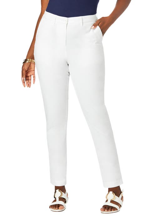 Stretch Cotton Chino Straight Leg Pant