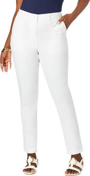 Jessica London Stretch Cotton Chino Straight Leg Pant
