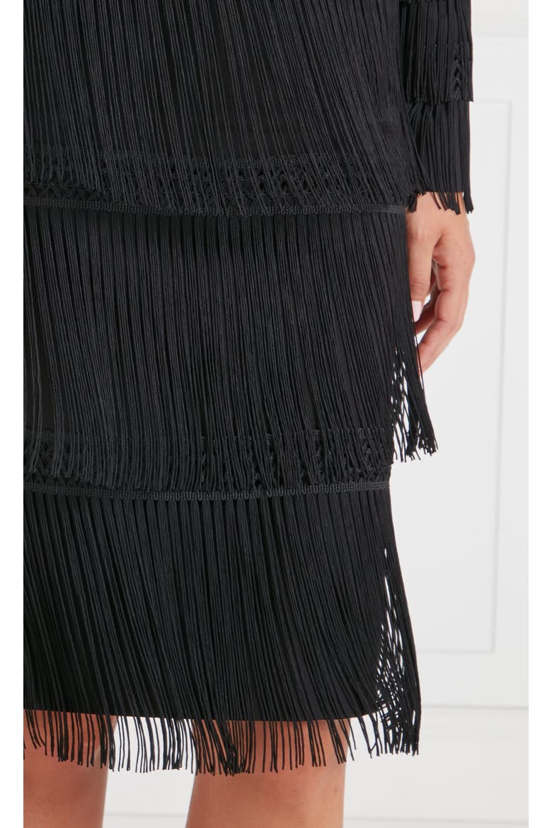 Fringe Skirt, Alternate, color, Black