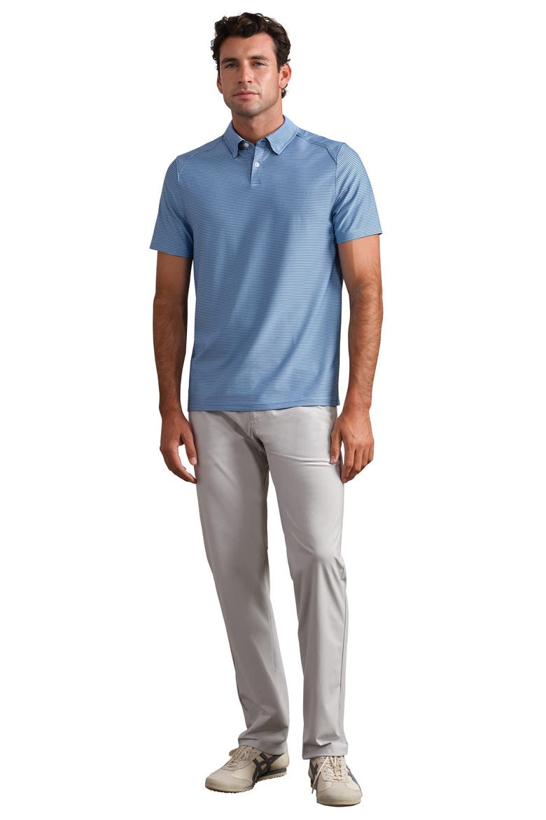 Commuter Stripe Performance Polo, Alternate, color, ARCTIC BLUE STRIPE