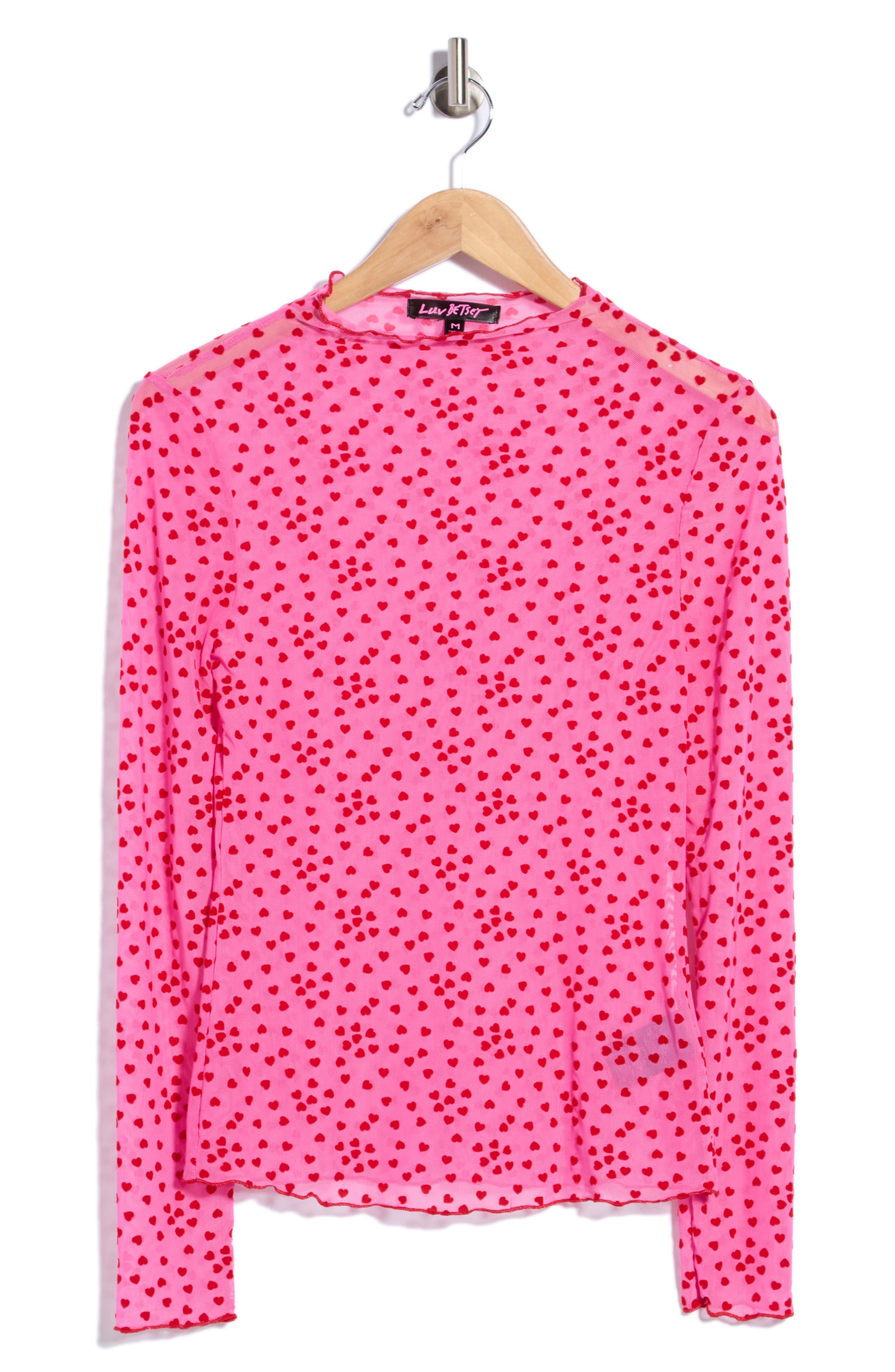 Flocked Funnel Neck Top