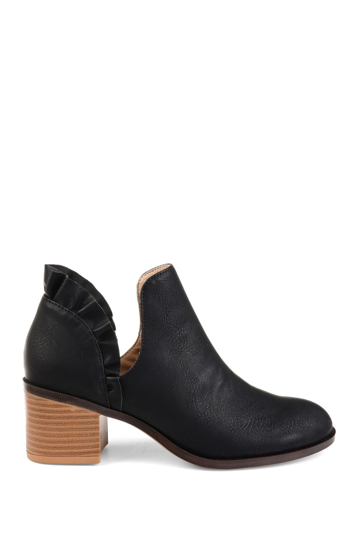 Journee Collection Lennie Ruffle Trim Ankle Bootie, Alternate, color, 