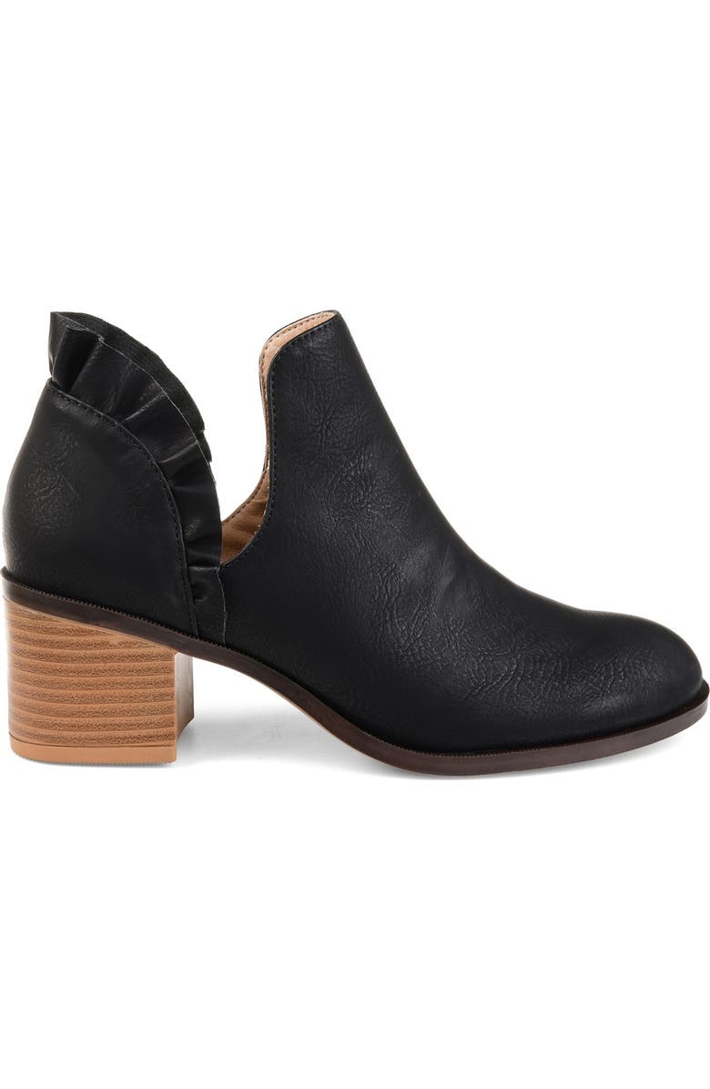 Journee Collection Lennie Ruffle Trim Ankle Bootie, Alternate, color,