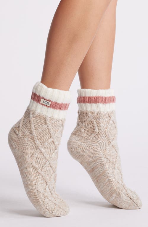 UGG(R) UGG(R) DEEDEE FLEECE LINED QUARTER CREW SOCKS 