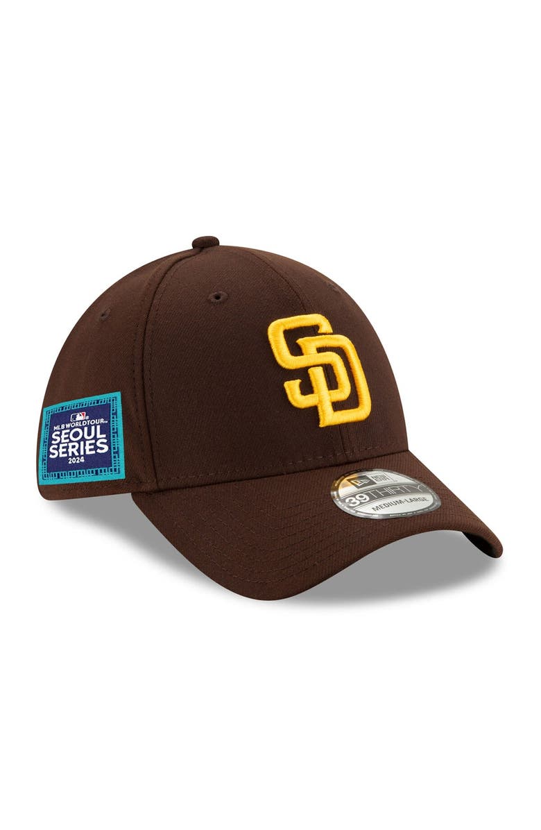 New Era Men's New Era Brown San Diego Padres 2024 MLB World Tour Seoul Series 39THIRTY Flex Hat, Main, color, 