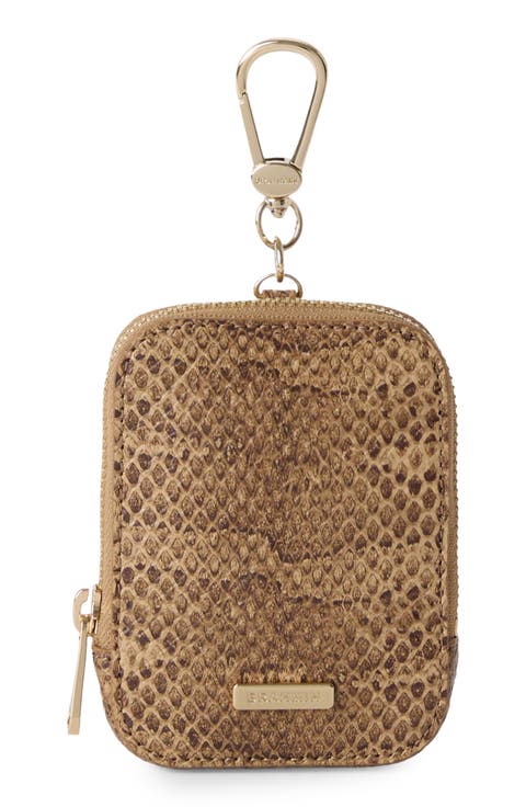 Katelynn Croc Embossed Leather Coin Pouch
