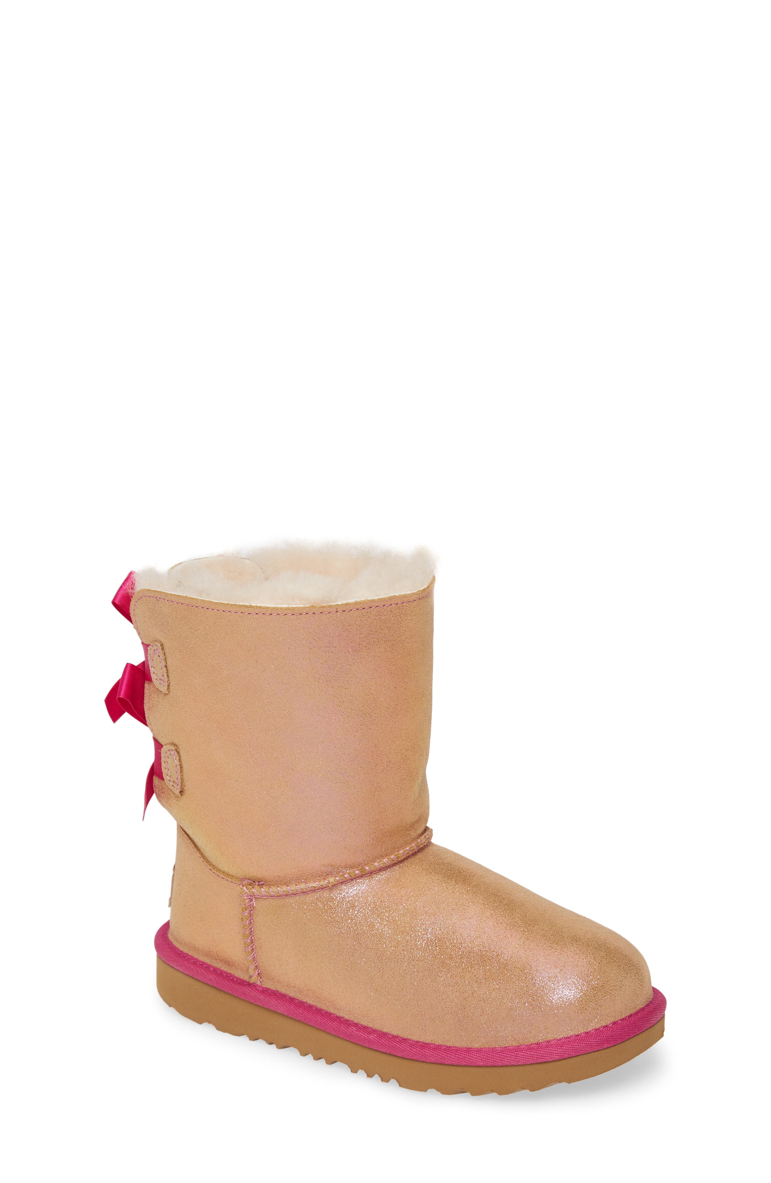UGG<sup>®</sup> Bailey Bow Genuine Shearling Shimmer Boot, Main, color, 