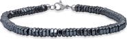 STEELTIME Men's Hematite Bead Bracelet