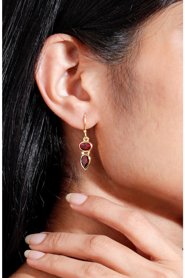 Goldtone Drop Earrings, Alternate, color, PINK