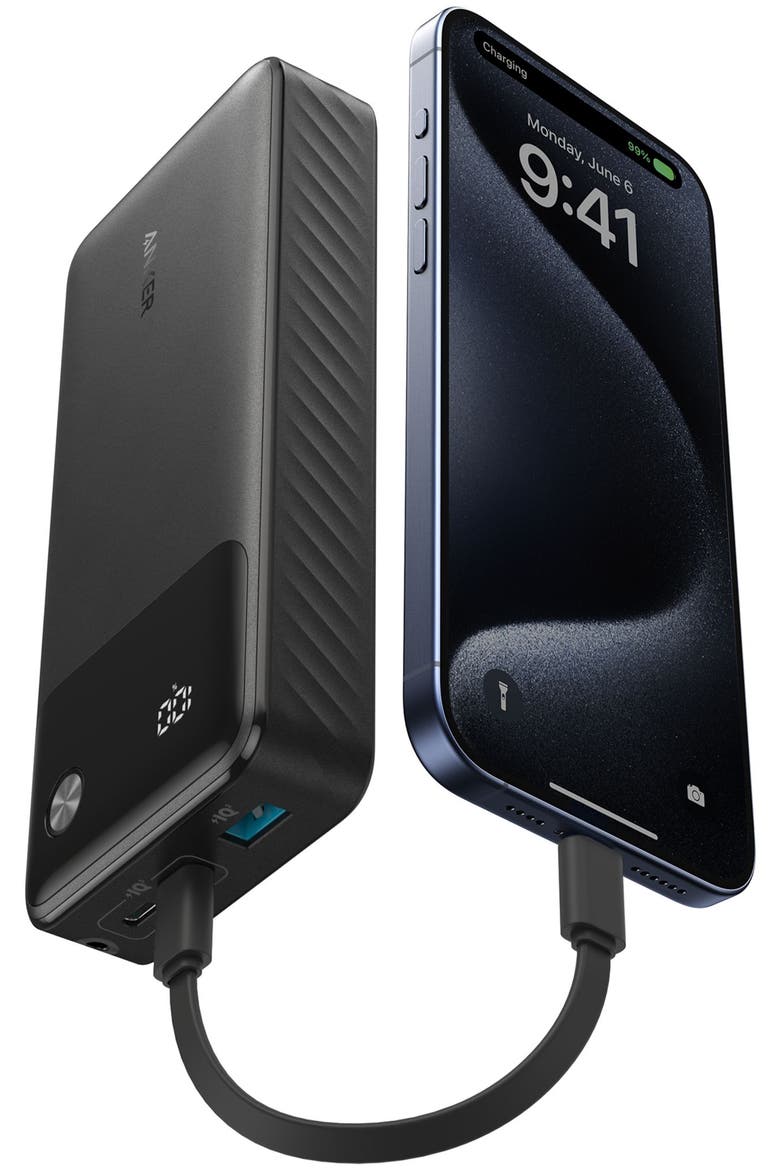 Power Bank 20,000 mAh 30W with USB-C to USB-C Cable, Alternate, color, Black