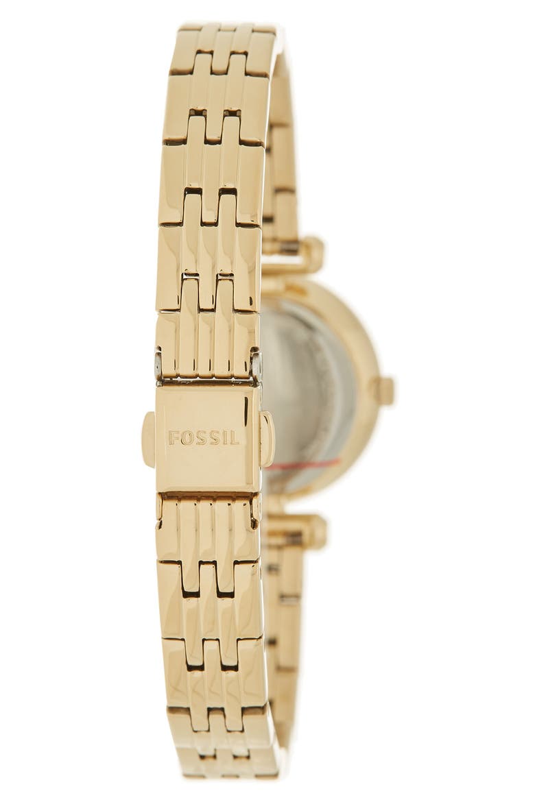 Women's Tillie Mini 3-Hand Crystal Bezel Bracelet Watch, 26mm, Alternate, color, GOLD