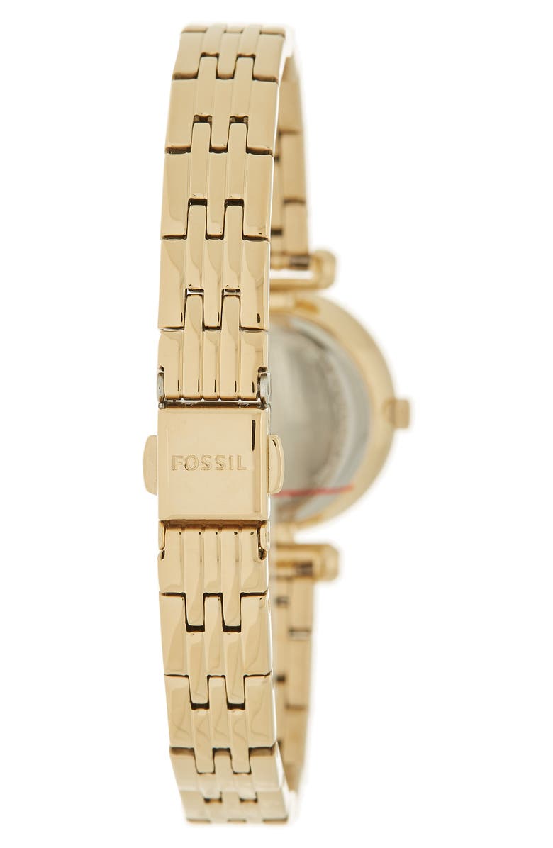 Fossil Women's Tillie Mini 3-Hand Crystal Bezel Bracelet Watch, 26mm, Alternate, color,