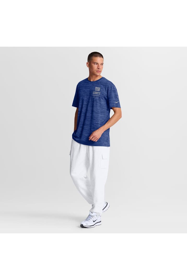 Men's Nike Royal New York Giants Sideline Double Covered Dri-FIT Velocity T-Shirt, Alternate, color, Royal