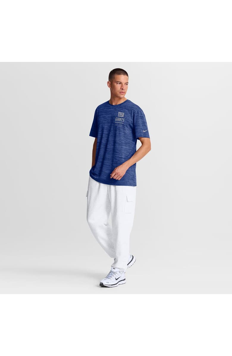 Nike Men's Nike Royal New York Giants Sideline Double Covered Dri-FIT Velocity T-Shirt, Alternate, color, Royal