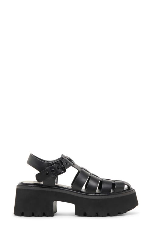 Dolce Vita Lasly Platform Fisherman Sandal In Black Leather