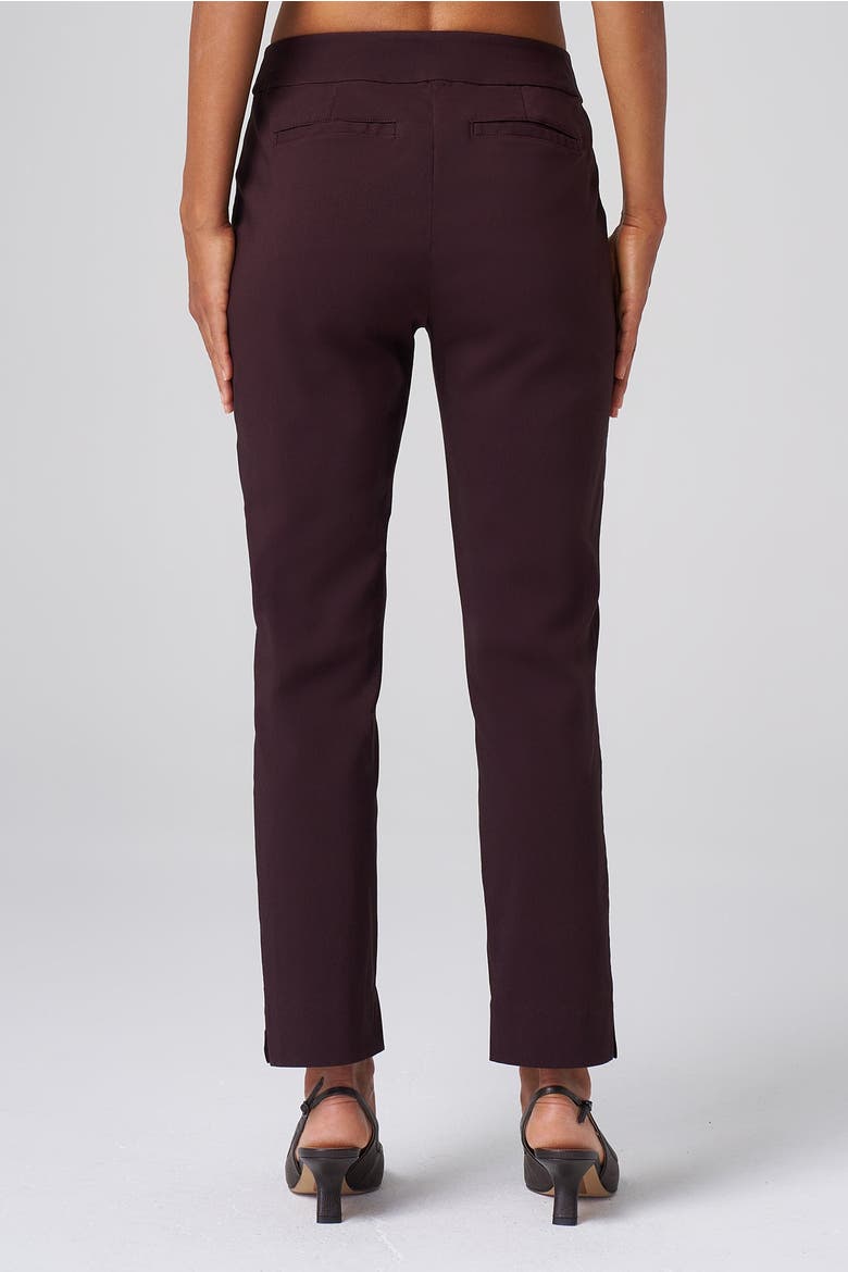 Greenwich Stretch Sculpting Ankle Pant, Alternate, color, Black Cherry