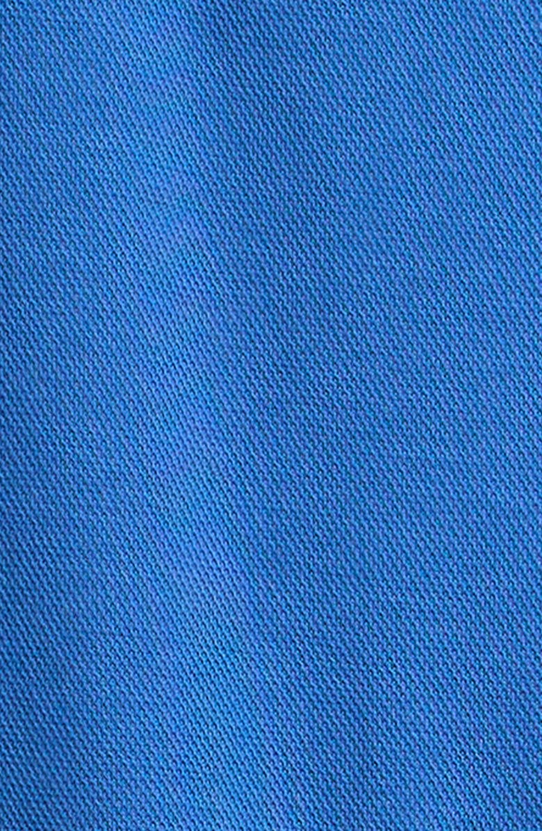 miles Organic Cotton Piqué Polo Romper, Alternate, color, Royal Blue