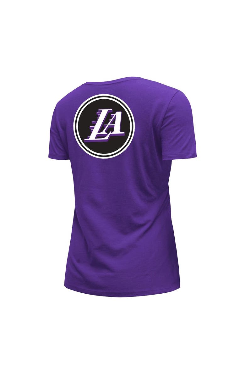 New Era Women's New Era Purple Los Angeles Lakers 2022/23 City Edition V-Neck T-Shirt, Alternate, color,