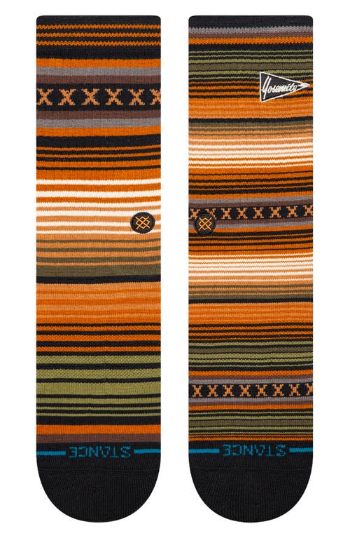 Stance Curren Parks Cotton Blend Crew Socks In Brown