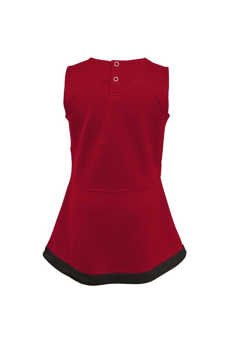 Girls Infant Red Tampa Bay Buccaneers Cheer Captain Jumper Dress, Alternate, color, Red