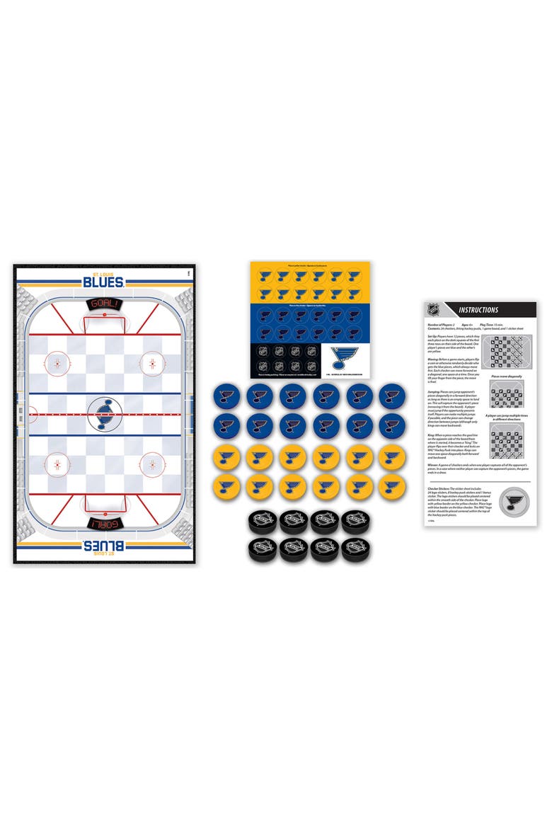 St. Louis Blues Checkers Board Game, Alternate, color, Multicolor