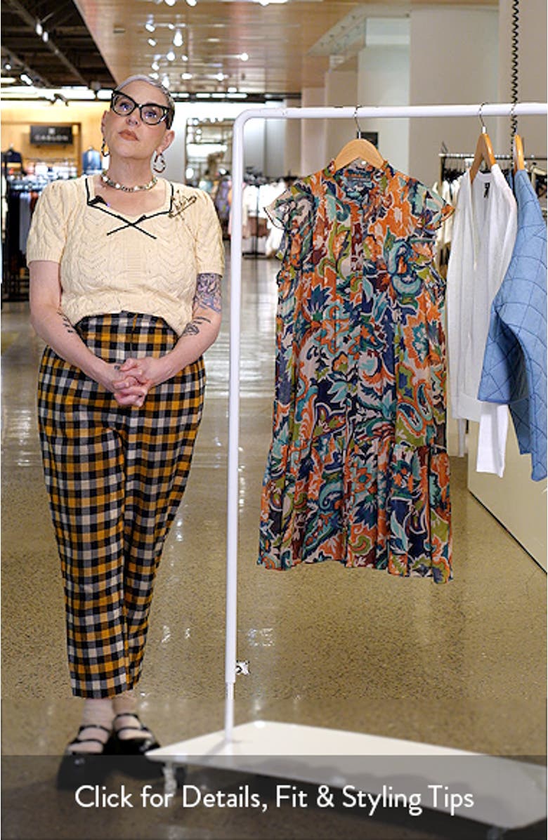 Ruffle Pintuck Shift Dress, sales video thumbnail