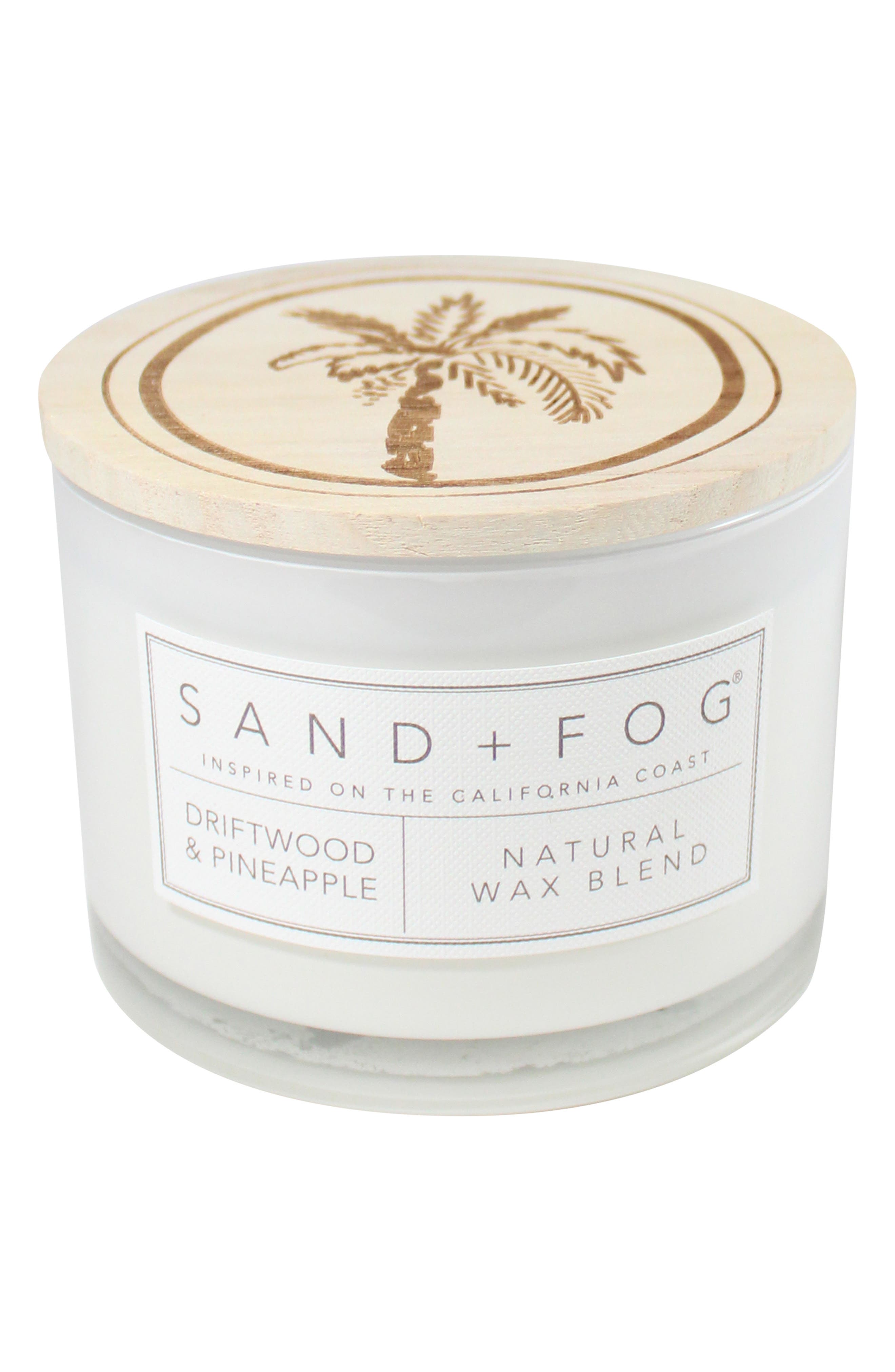 SAND AND FOG Wood Top Scented Candle