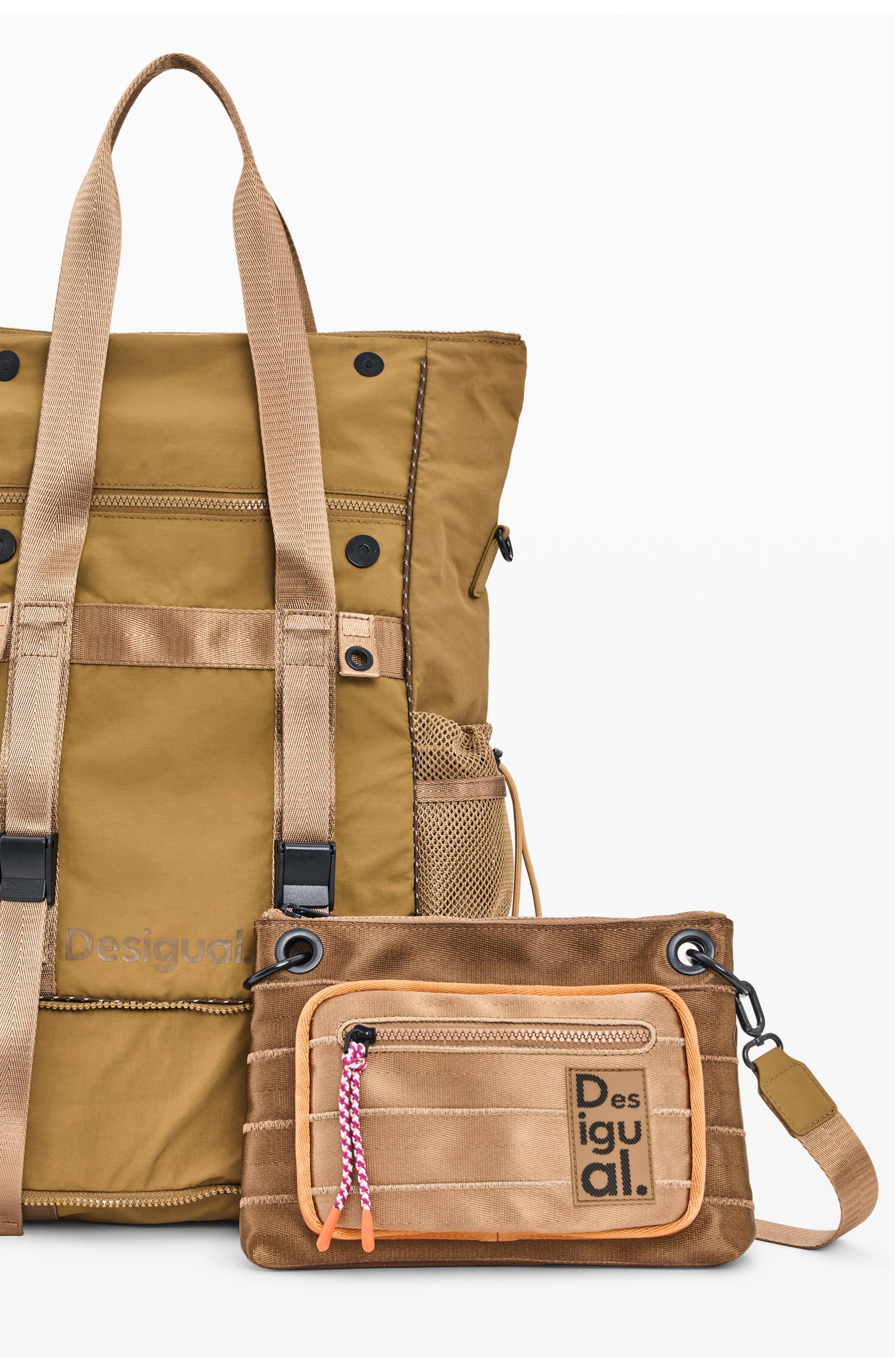 Desigual Large Nylon Backpack, Alternate, color, Camel