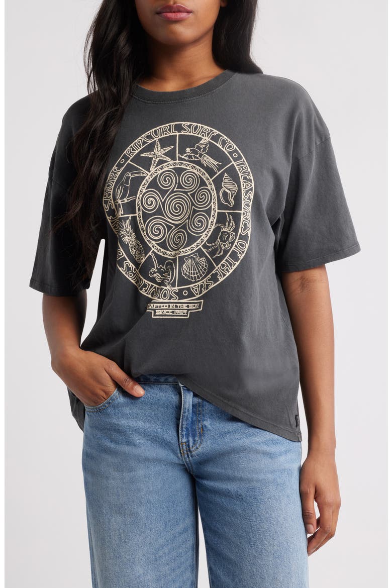 Souvenirs Heritage Graphic T-Shirt, Main, color, WASHED BLACK