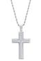 Men's Lord's Prayer Engraved Cross Pendant Necklace