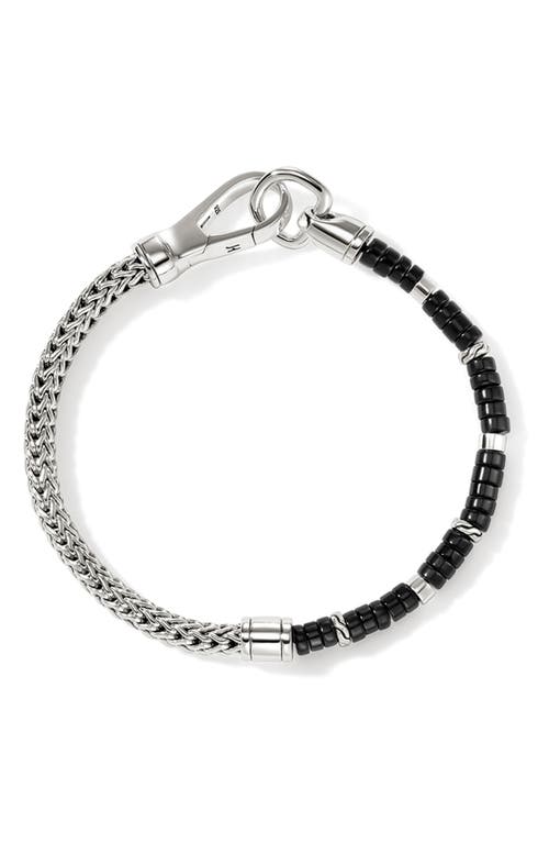 JOHN HARDY JOHN HARDY HEISHI CHAIN BRACELET, SILVER, GEMSTONES