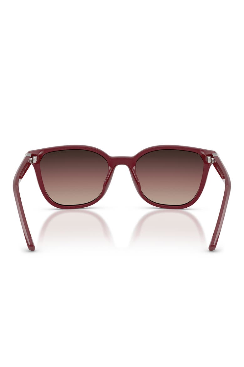 54mm Cat Eye Sunglasses, Alternate, color, BORDEAUX / BROWN GRADIENT