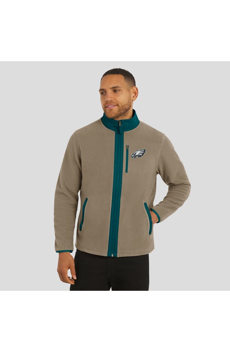 Darius Rucker Collection by Fanatics Men
s NFL x Darius Rucker Collection by Fanatics Tan Philadelphia Eagles Heavyweight Polar Fleece Full-Zip Jacket, Alternate, color, Tan