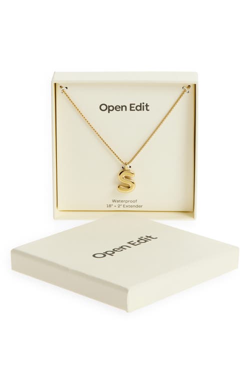 Open Edit Waterproof Bubble Initial Pendant Necklace