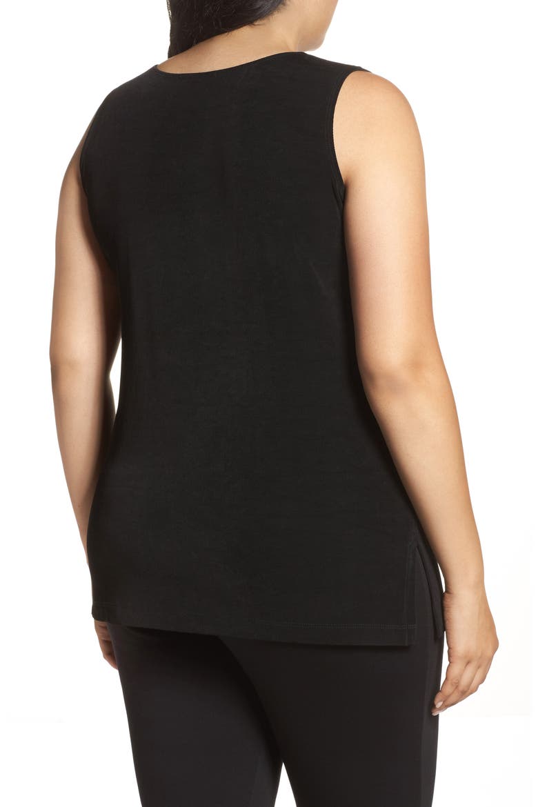 Sleeveless Stretch Knit Tunic, Alternate, color, BLACK